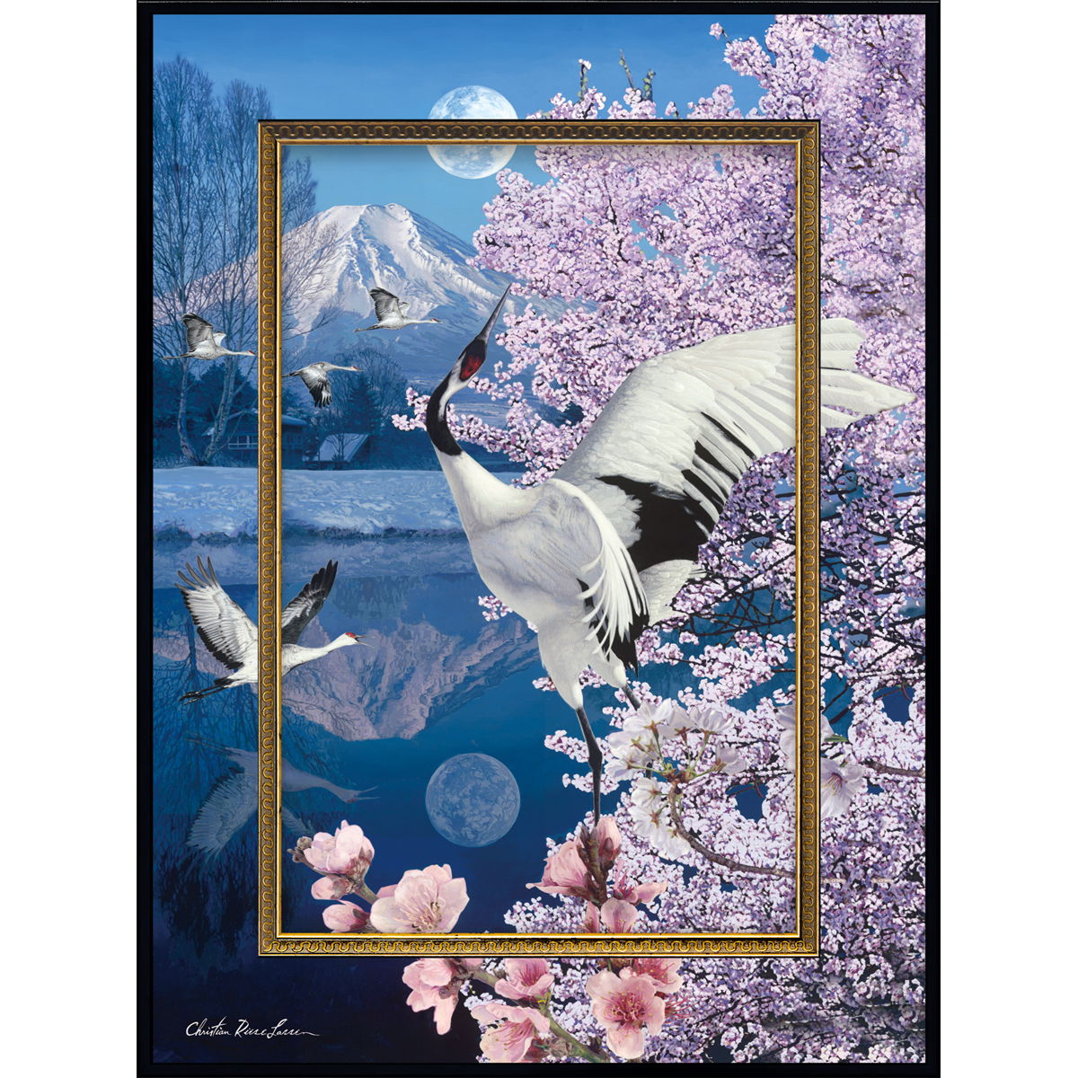 クリスチャンリースラッセン【保証書あり100万円の絵画】マウイムーン