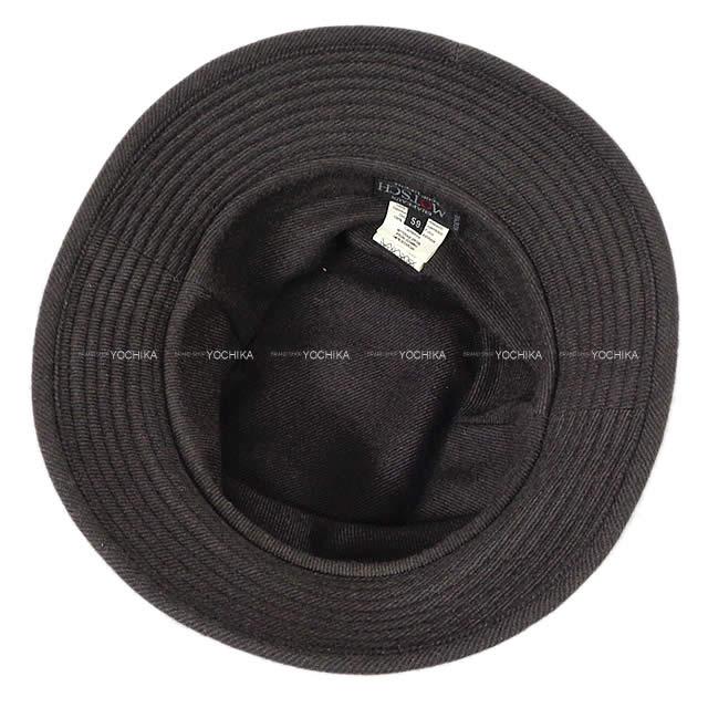 HERMES エルメス レディース モッチプール レザー ハット 帽子 #59 黒