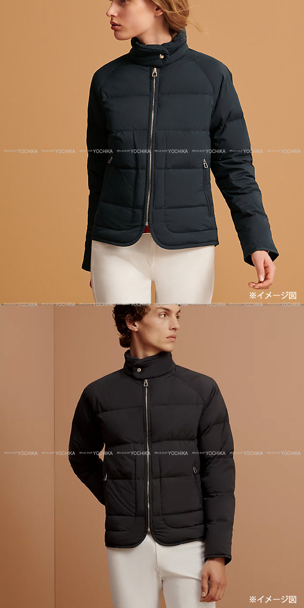 HERMES エルメス ダウンジャケット ピウミーノ 黒 (ブラック) ナイロン