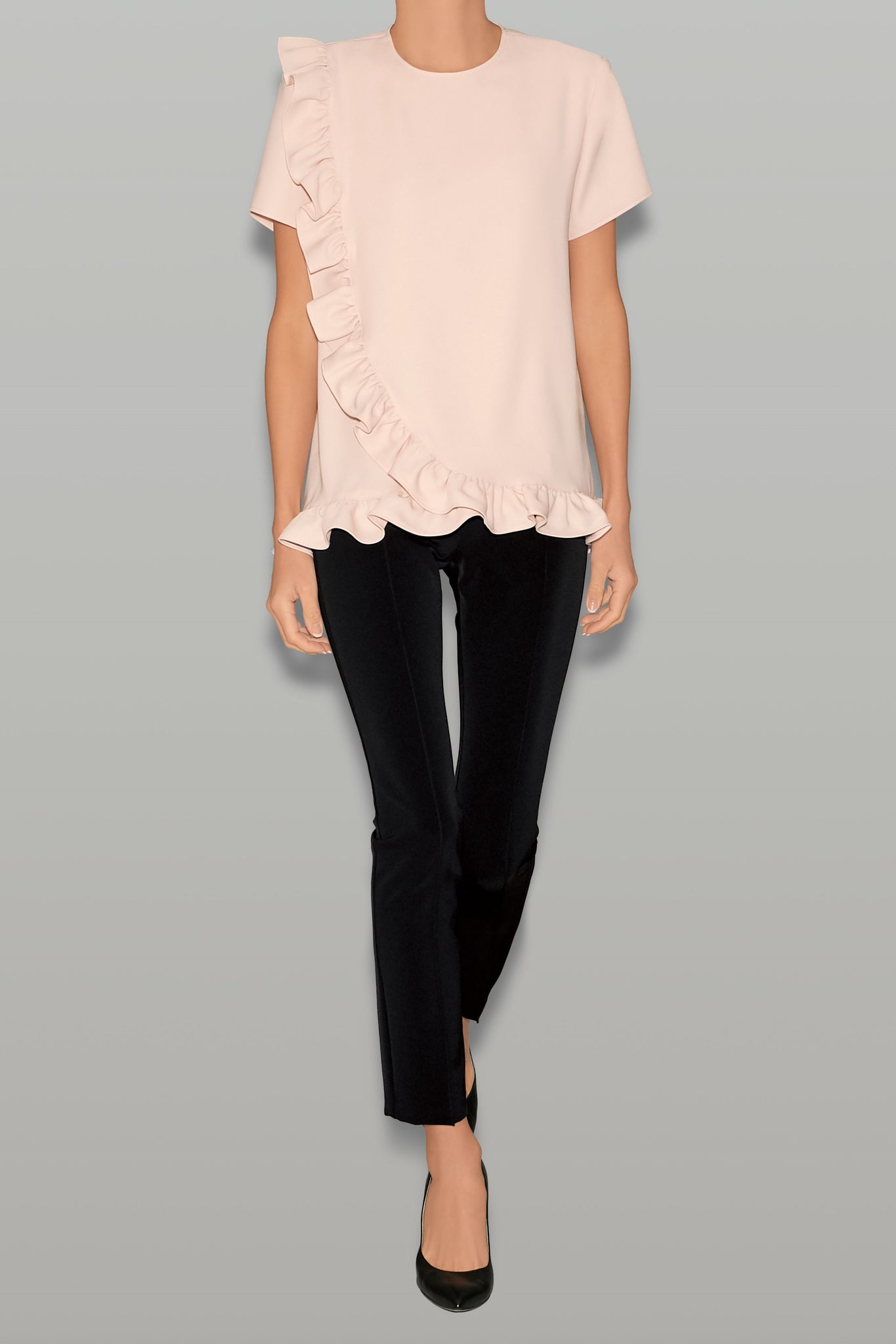 ハーフスリーブラップフリルブラウス – YOKO CHAN