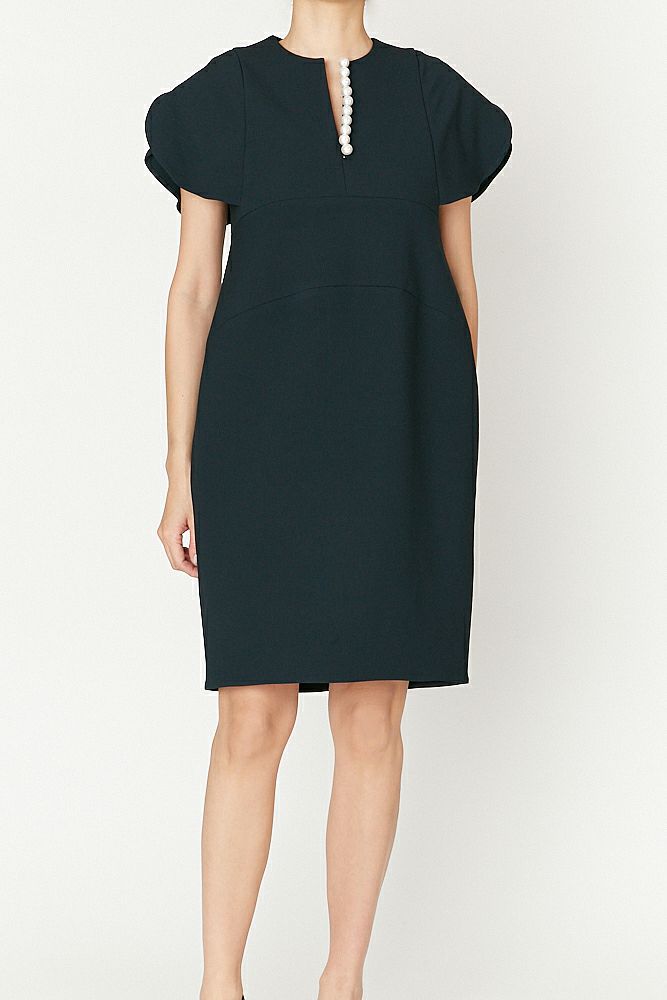 フレアスリーブパールスリットラインドレス – YOKO CHAN