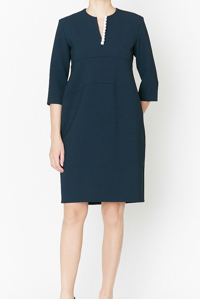 ロングスリーブパールスリットラインドレス – YOKO CHAN