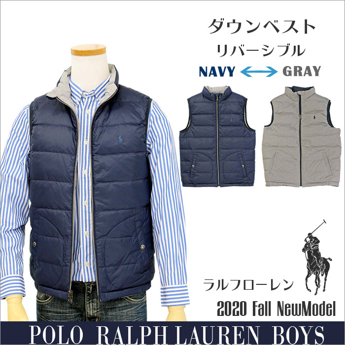 POLO ラルフローレンリバーシブルダウンベスト ジャケット、コ-ト