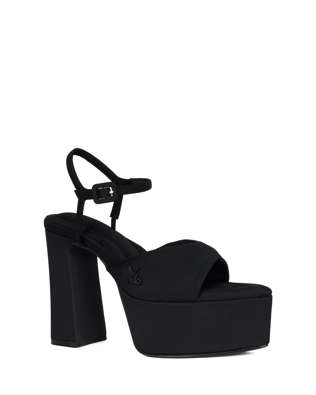 YELLO / TOKYO BLACK CHUNKY HEEL SANDALS