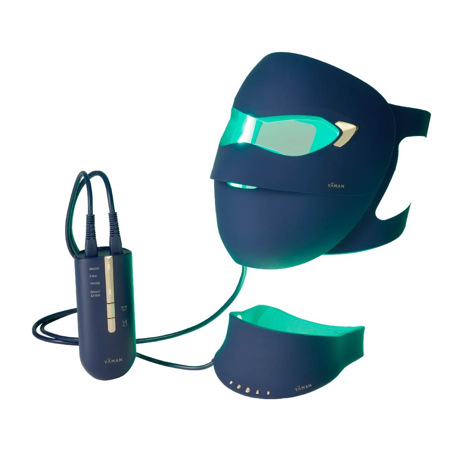 ヤーマン独自の505nmの青緑LED搭載の1回10分つけるだけマスク型美顔器