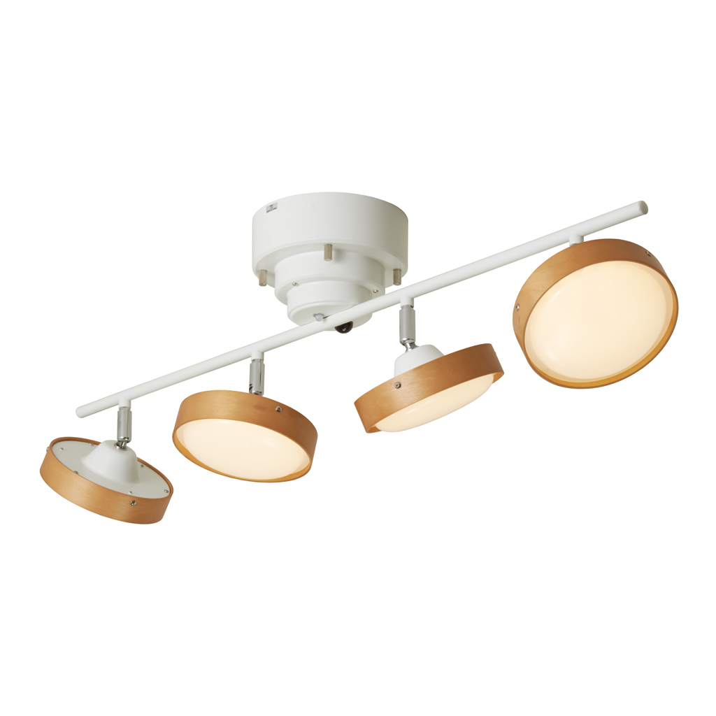 LEDリモコン式4灯スポットシーリングライト ホワイト｜YAZAWA CORPORATION