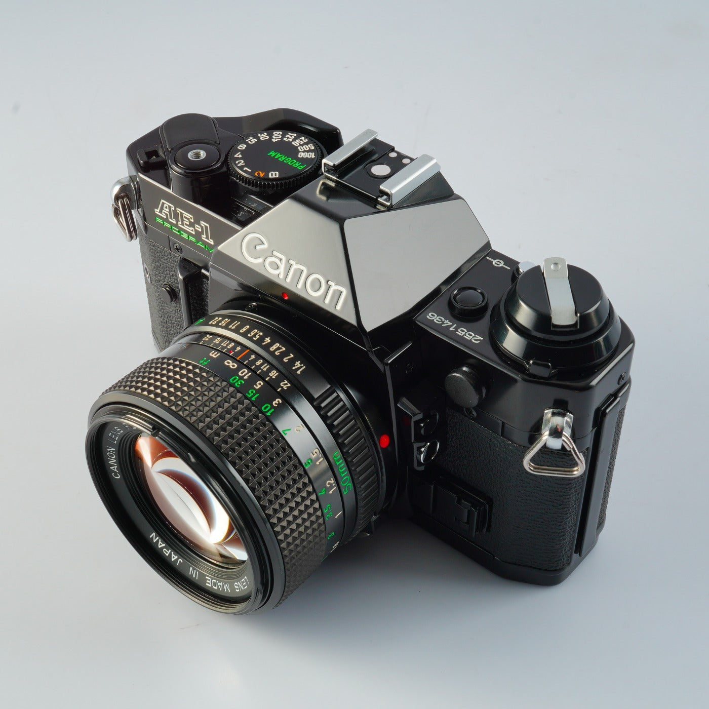 CLA'd】 Canon AE-1 Program Black + New FD 50mm F/1.4 MF フィルム