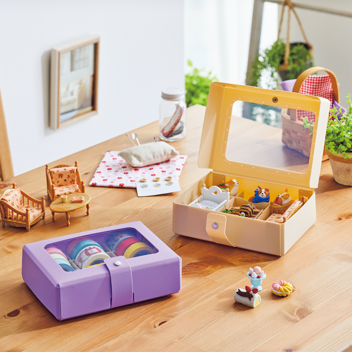 CUBE FIZZ コレクションケース ベージュ | かぜとゆき