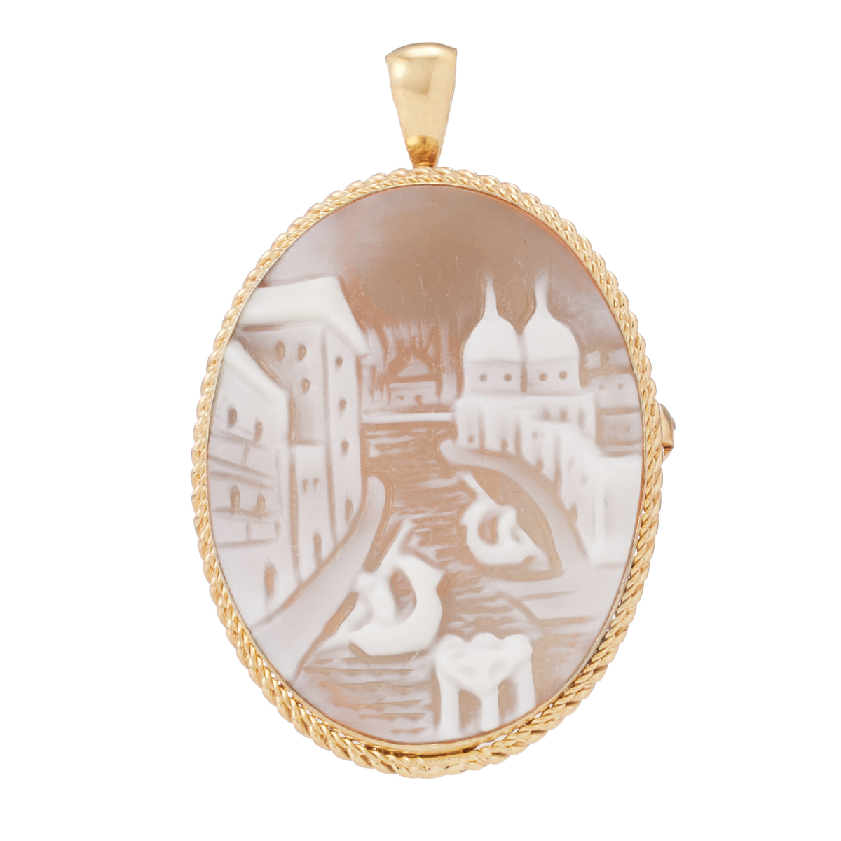 ベアトリーチェ カメイ】シルバーシェルカメオ ブローチペンダント