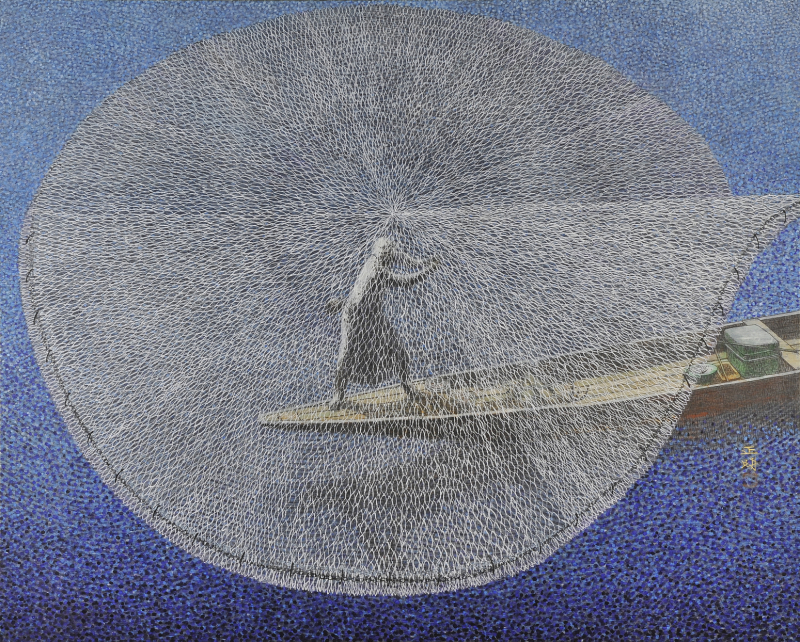 作品名 「花束」 岩絵の具 日本画】東山魁夷の流派 作品名 「花束」 岩