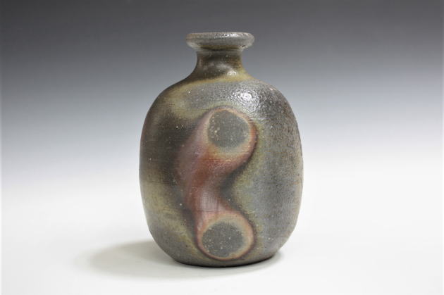 柳瀬美術店 / 藤原 雄「備前徳利-1」共箱[FUJIWARA Yu]Sake Flask