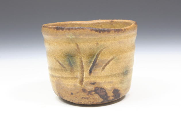 柳瀬美術店 / 各務周海「黄瀬戸ぐい呑」共箱[KAGAMI Shukai]Sake cup