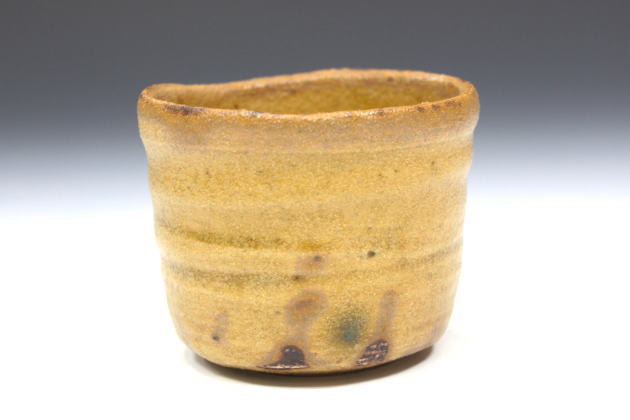 柳瀬美術店 / 各務周海「黄瀬戸ぐい呑」共箱[KAGAMI Shukai]Sake cup