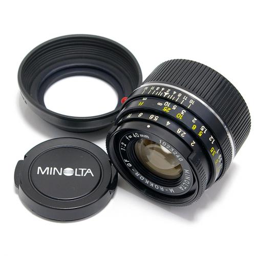中古 ミノルタ M ROKKOR 40mm F2 ライカMマウント minolta｜カメラの