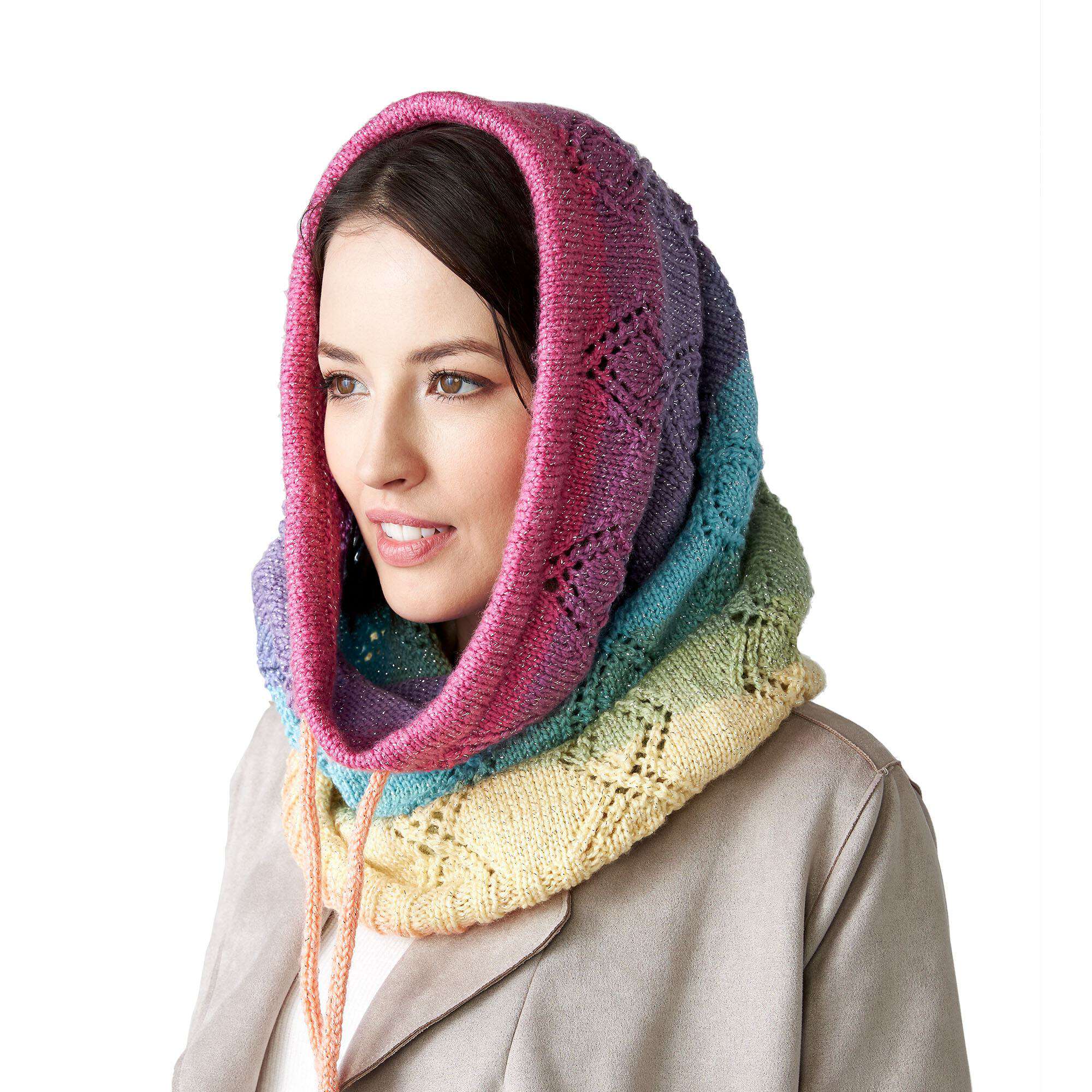 Free Red Heart Crossed Lace Snood Knitting Pattern | Yarnspirations