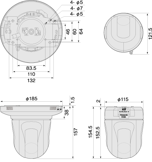 WV-SC385 プリセットコンビネーションネットワーク監視カメラ