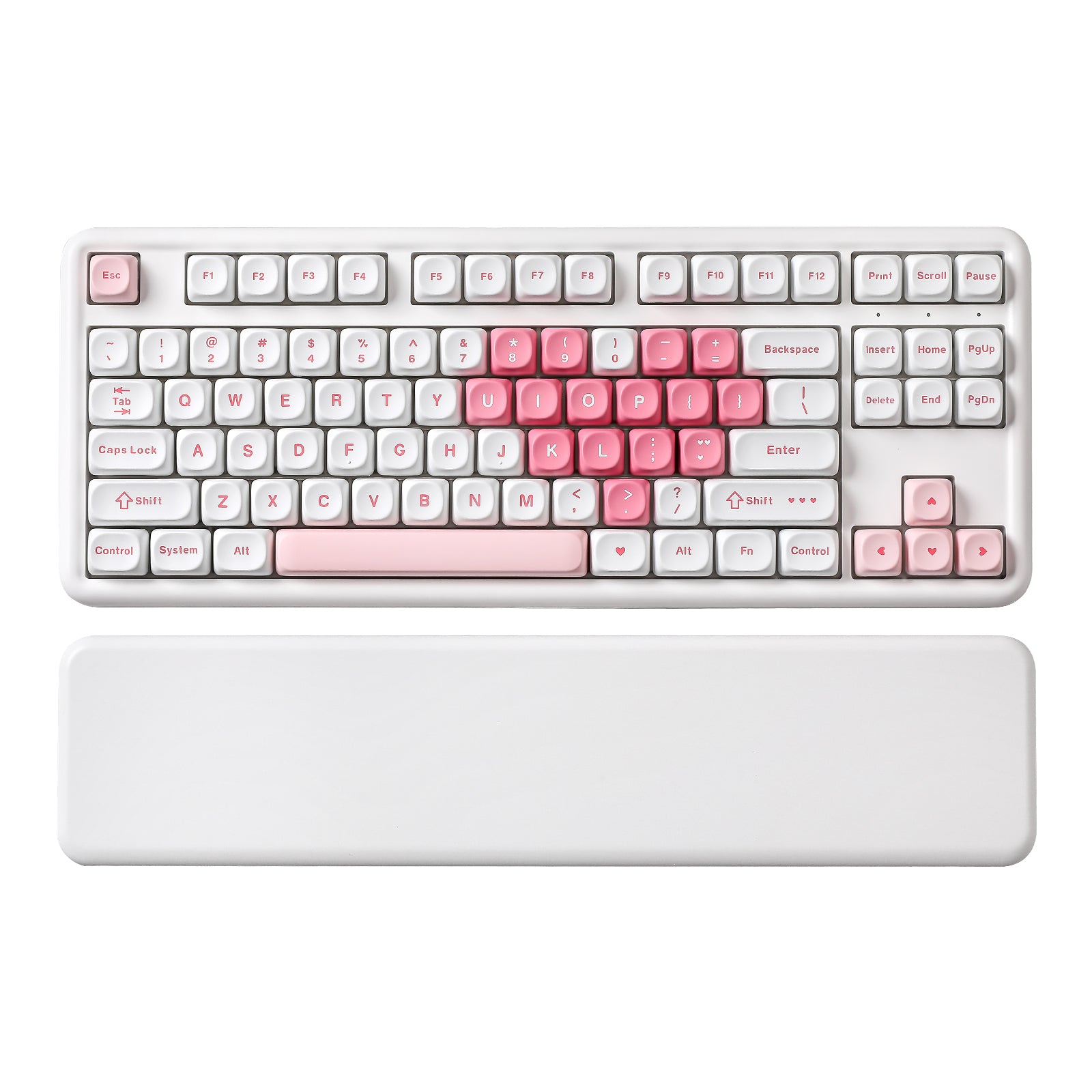 YUNZII B87 White Heart QMK/VIA Custom Mechanical Keyboard – YUNZII