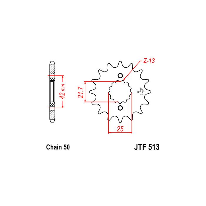 Sprocket - Drive - Front - 530 Conversion - JTF513 Series - 18