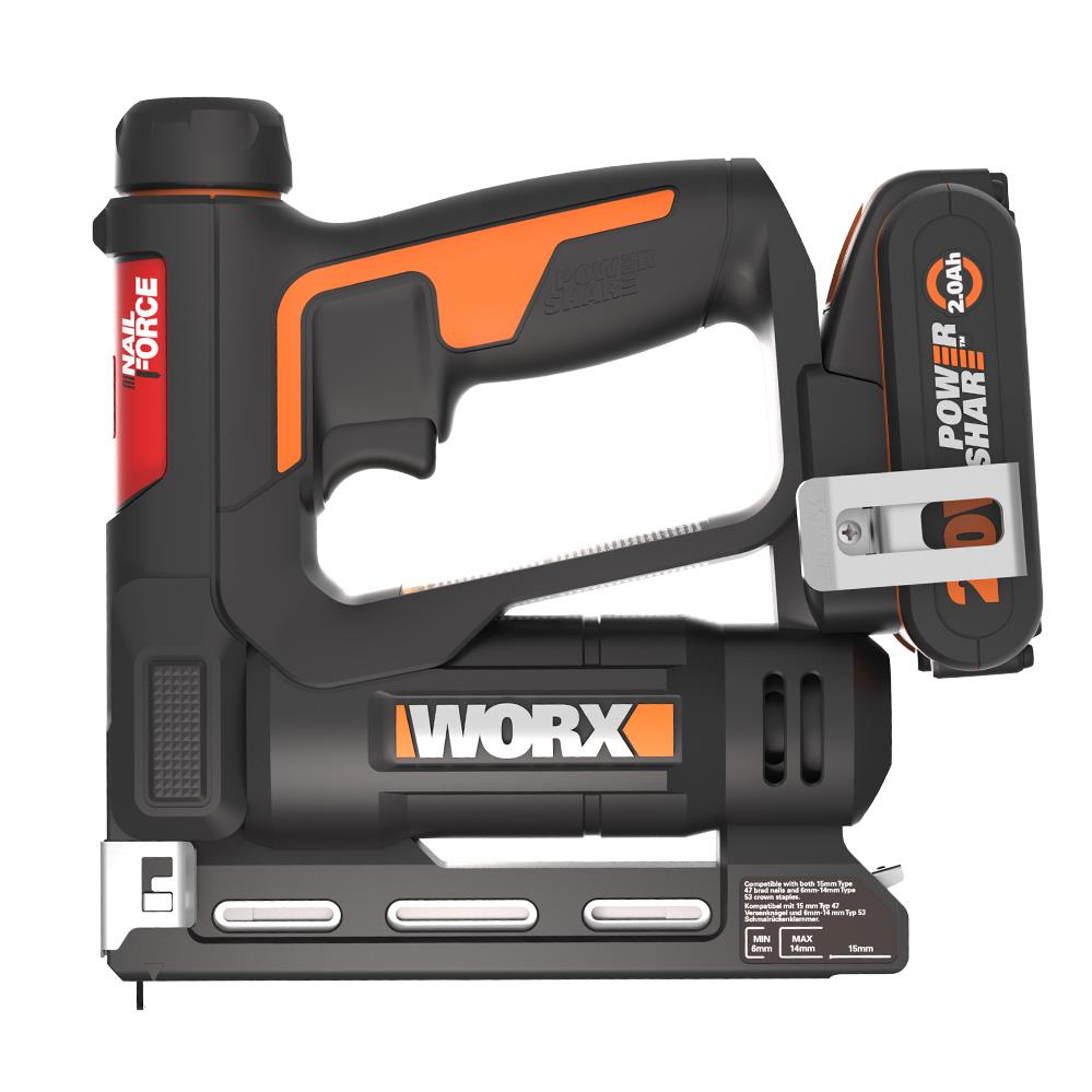 WORX WX843 20Volt/2.0Ah. Li-ion Şarjlı Type 53 Zımba ve 15 mm çivi
