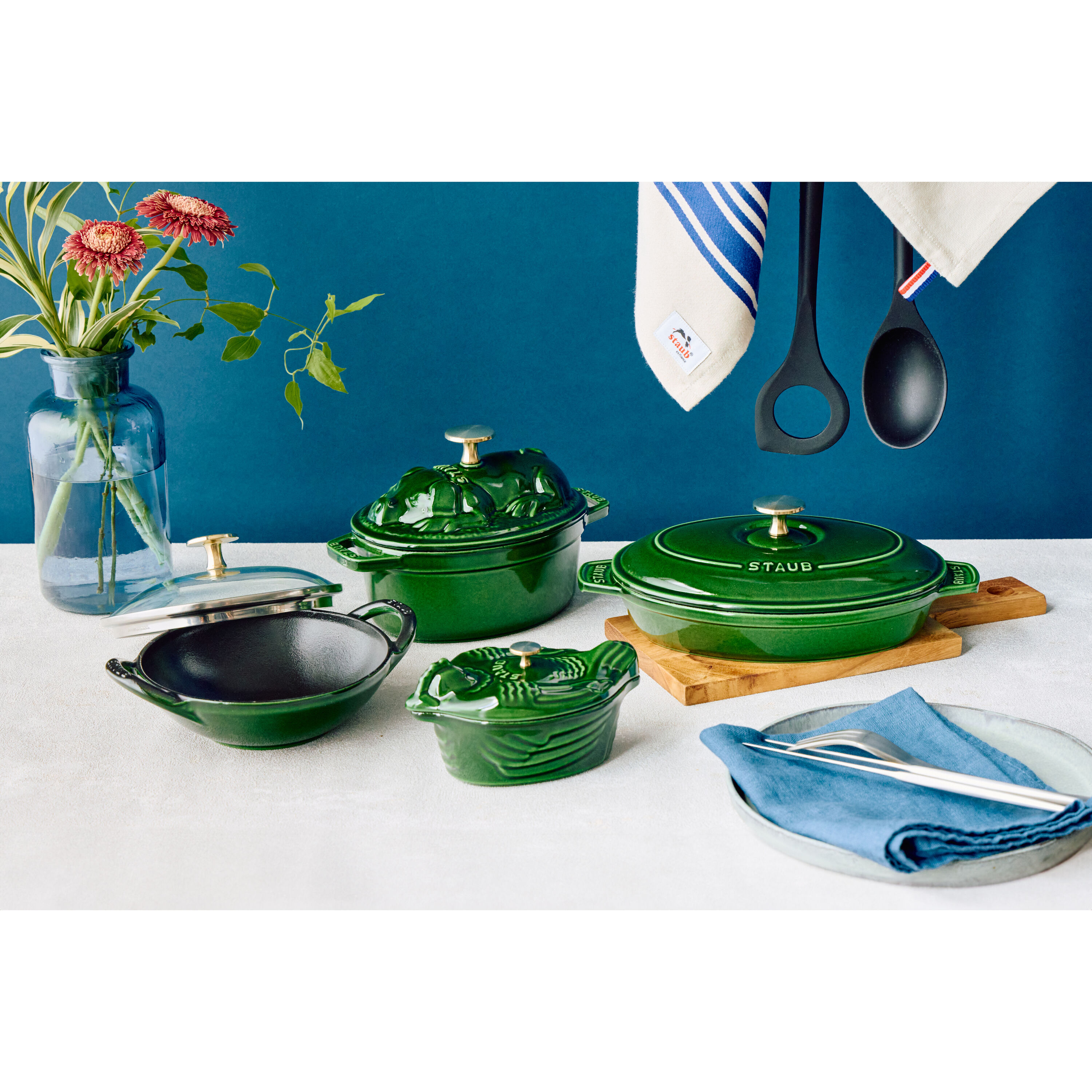 ストウブホットプレート バジルグリーン 新品未使用 Staub（ストウブ