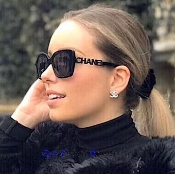 シャネル サングラス CH5422B C501/T8 Black Strass 偏光