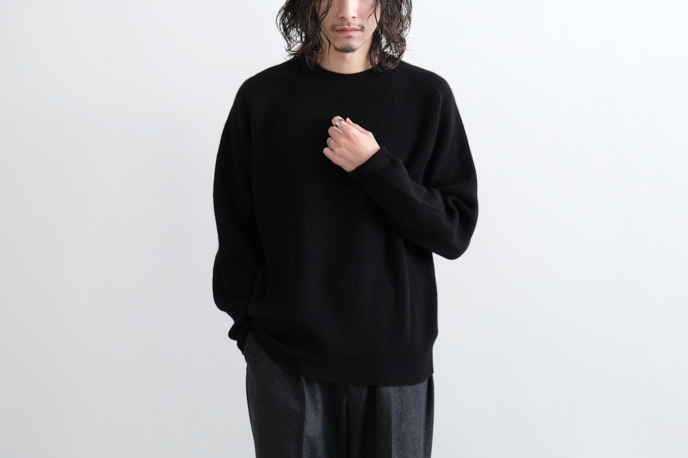 INNOCENT CASHMERE RIB CREW NECK - WUNDER