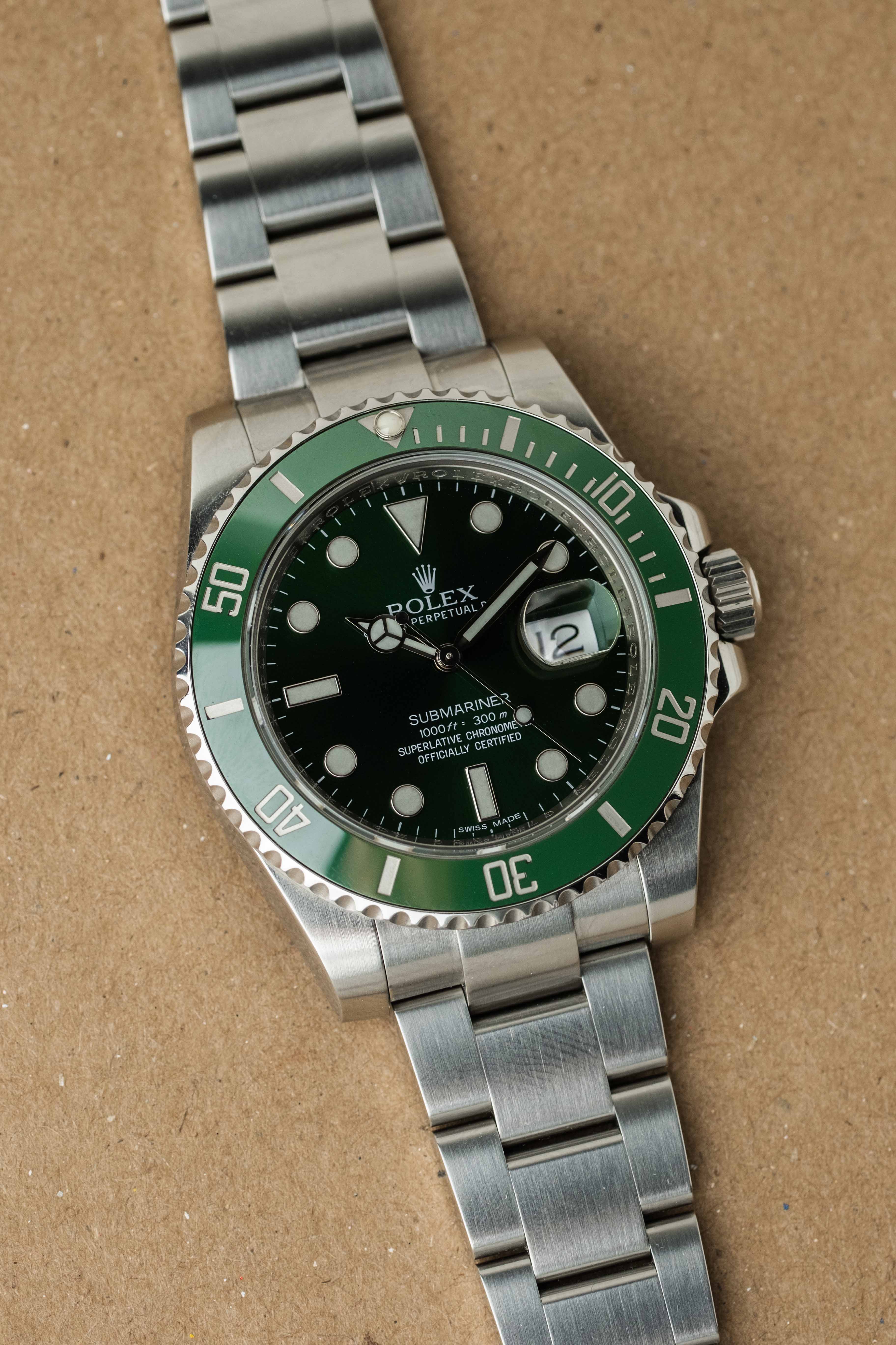 Rolex Submariner Date Ref. 116610LV 'Hulk' 2013 w/ Box & Papers