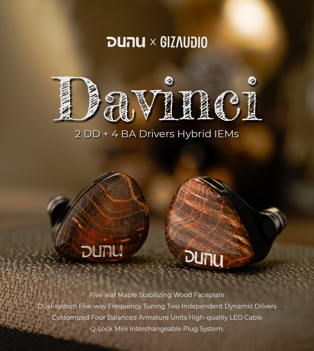 DUNU x Gizaudio DaVinci 2DD+4BA Hybrid In-Ear Earphones