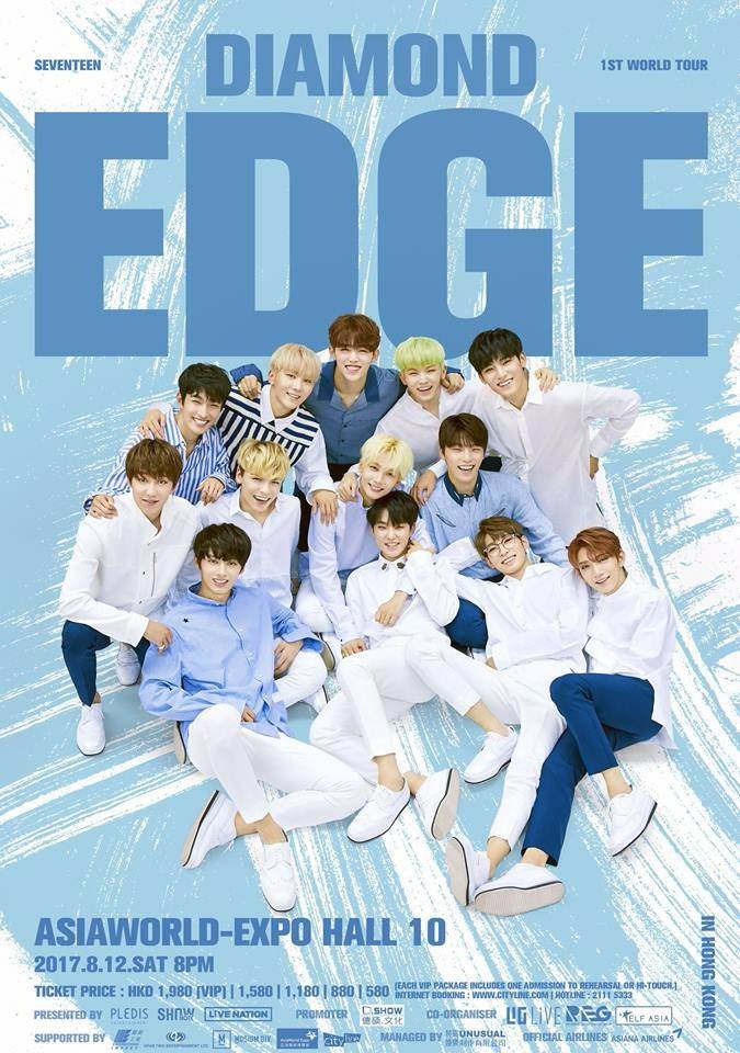 SEVENTEEN to Bring their 'Diamond Edge' 1st World Tour to Hong