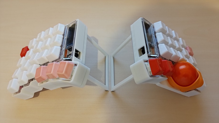 自作キーボード】テンティング用スタンドを内蔵したkeyball39のケース