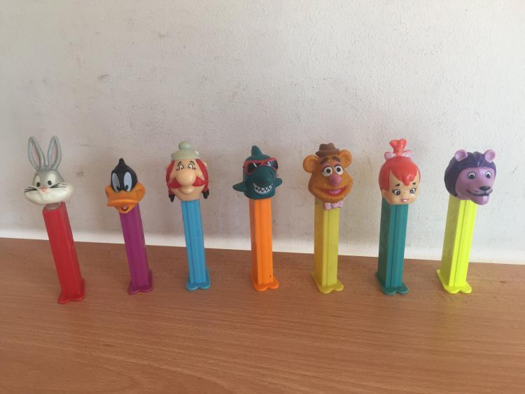 SET of 7x PEZ DISPENSER Various Characters from 90's Vintage