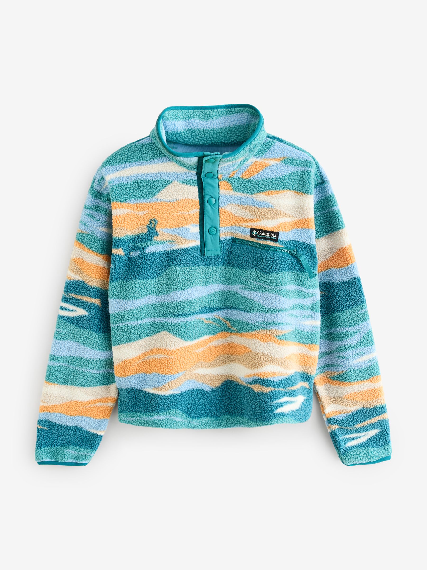 Buy Columbia Green Helvetia™ II Printed Cropped Half Snap Fleece