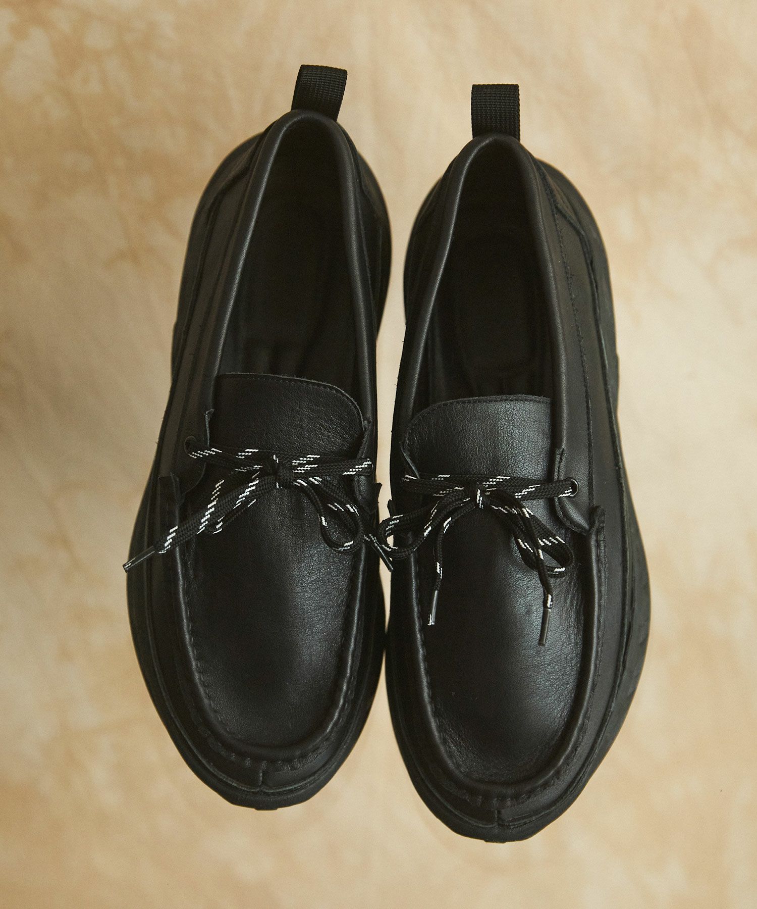 Vibram × OPENING ACT] ボリュームVIBRAMソールリアルレザーモカシン