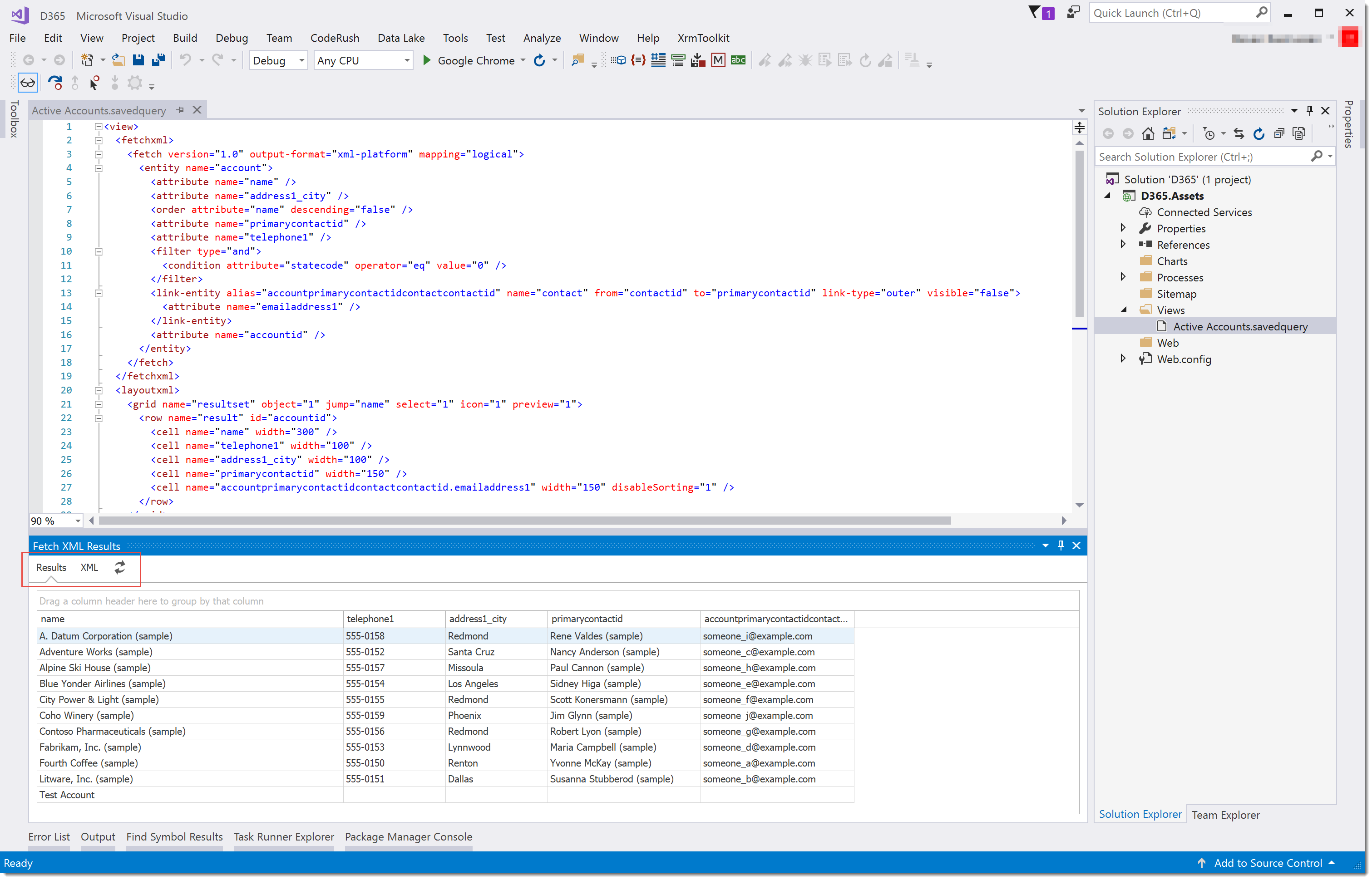 Executing FetchXML Queries