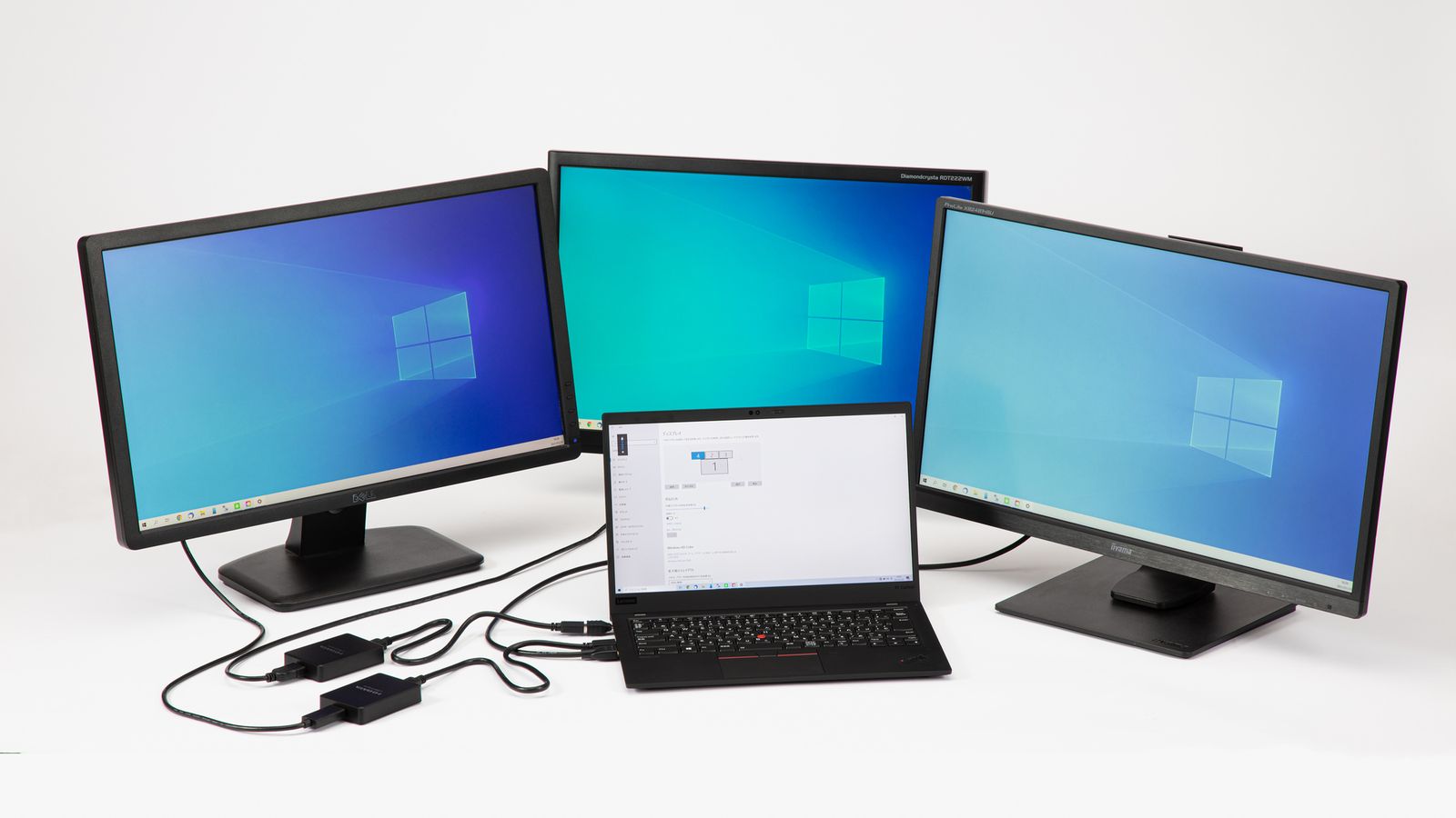 テレワークがはかどる3画面・4画面の環境、ノートパソコンでどう実現