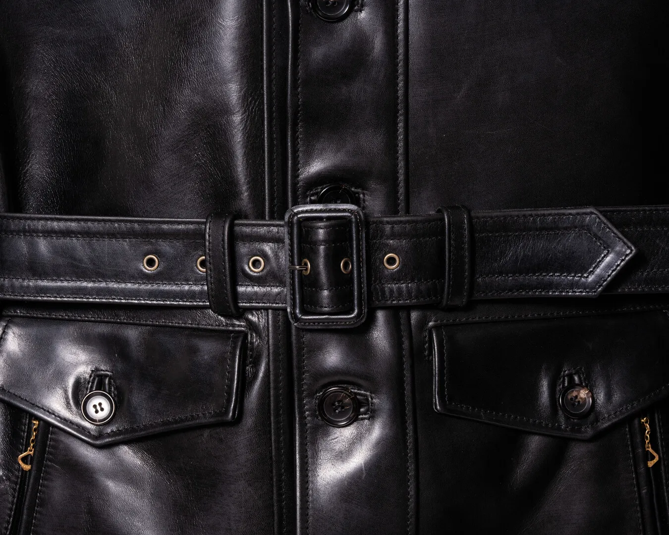 HAND OIL HORSE '30s BELTED GERMAN AVIATOR JACKET[ YK-02 ] | Y'2