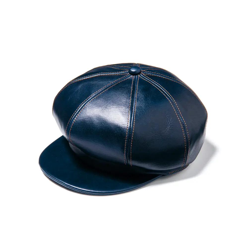 LEATHER CASQUETTE - INDIGO HORSE[ LC-04 ] | Y'2 LEATHER