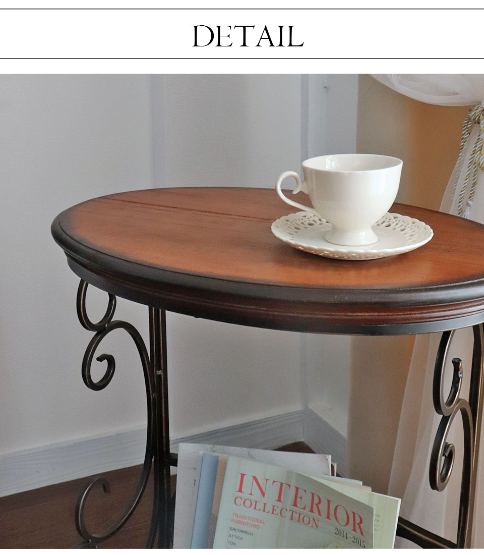 アンティーク調 木製 マガジンラックテーブル サイドテーブル｜Y-KAGU