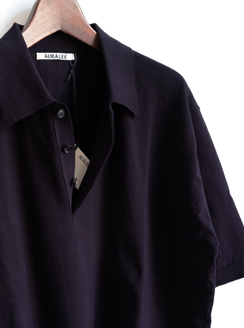 AURALEE Super High Gauge Cotton Knit Polo | 大阪心斎橋のメンズ洋服