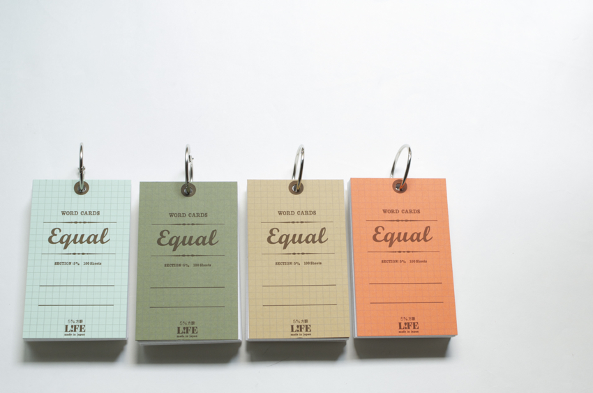 LIFE/ライフ | 単語カード 5×3 イコール 方眼/単語帳 WORD CARDS equal