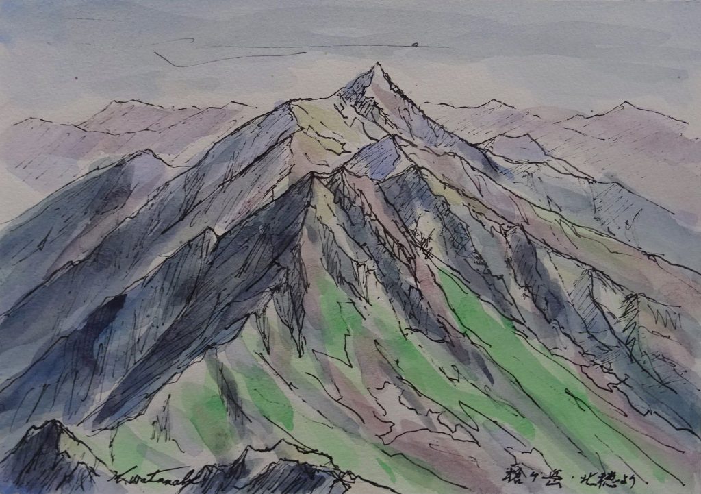 槍ヶ岳盛夏 | 山の絵つなぐサイトbyjRO