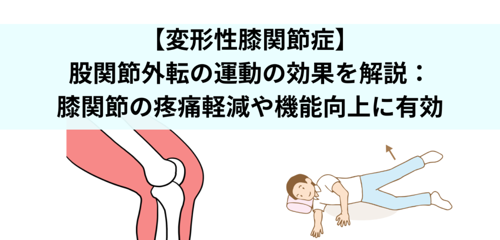 変形性膝関節症】股関節外転のトレーニング効果を解説：膝関節の疼痛