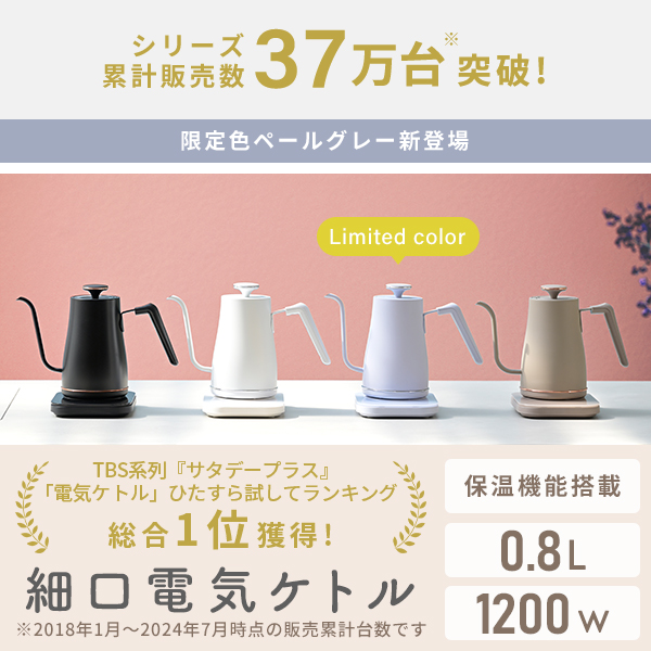 電気ケトル 0.8L 1200W 温度設定 EGL-C1281 山善 | 山善ビズコム