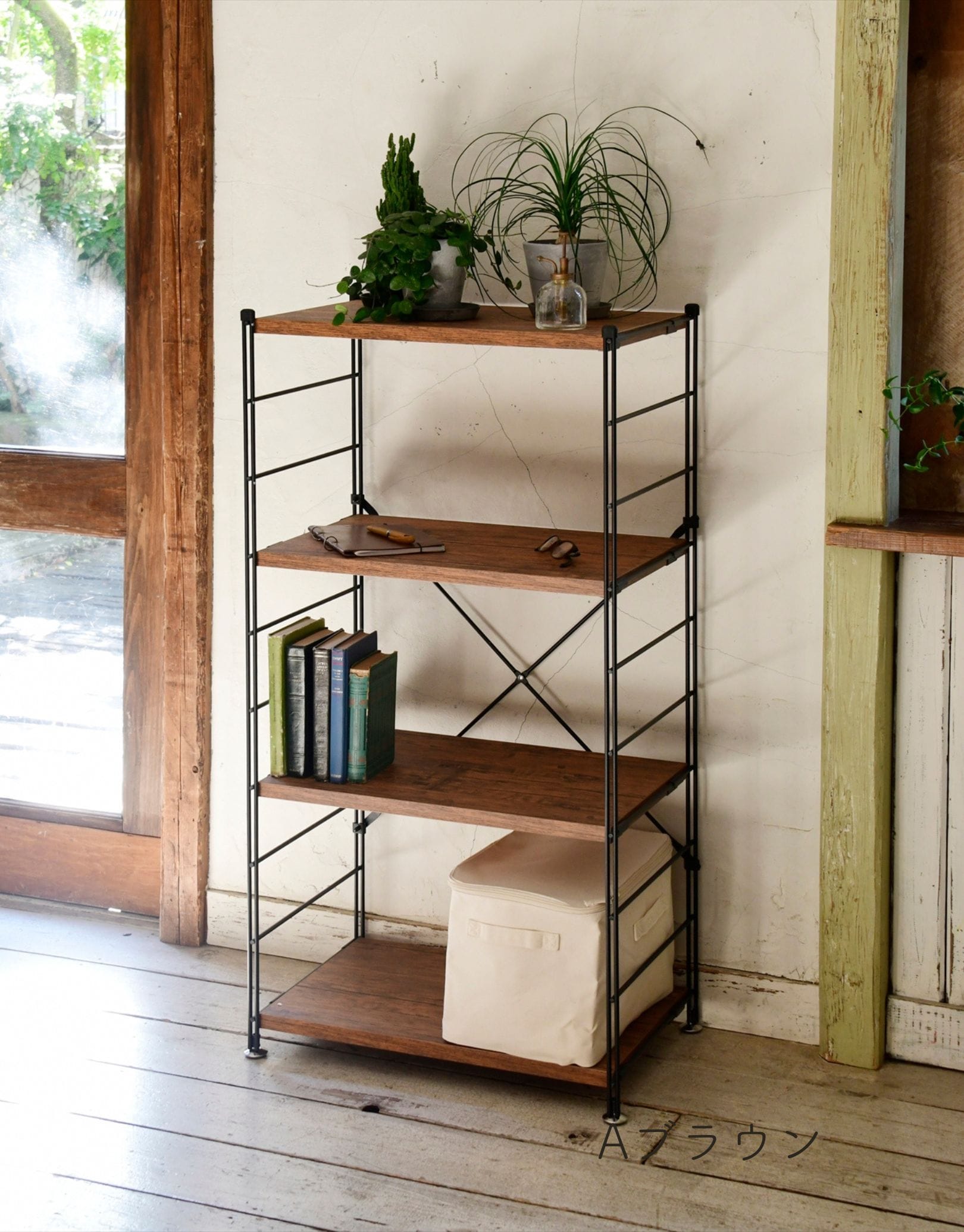 ラック 木製棚板 4段 幅85.5/65 奥行41.5 高さ123.5cm 山善 | 山善