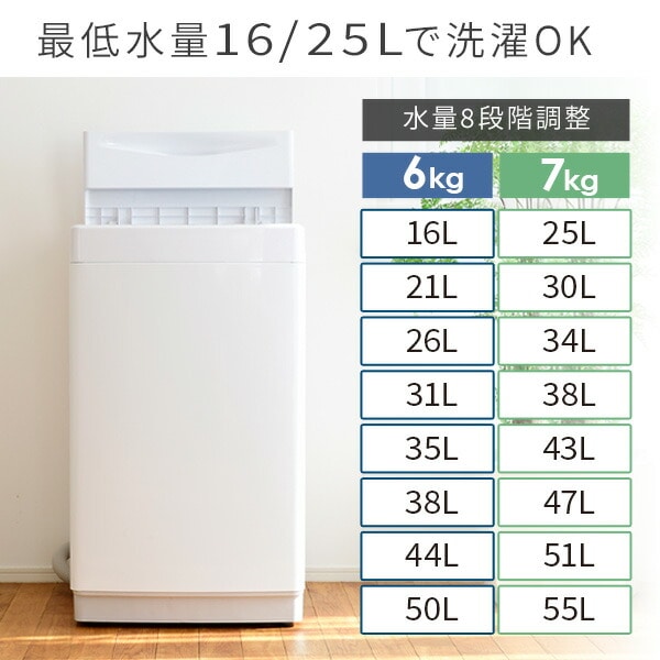 洗濯機 6kg/7kg 8コース搭載 YWM-60/YWM-70 山善 | 山善ビズコム