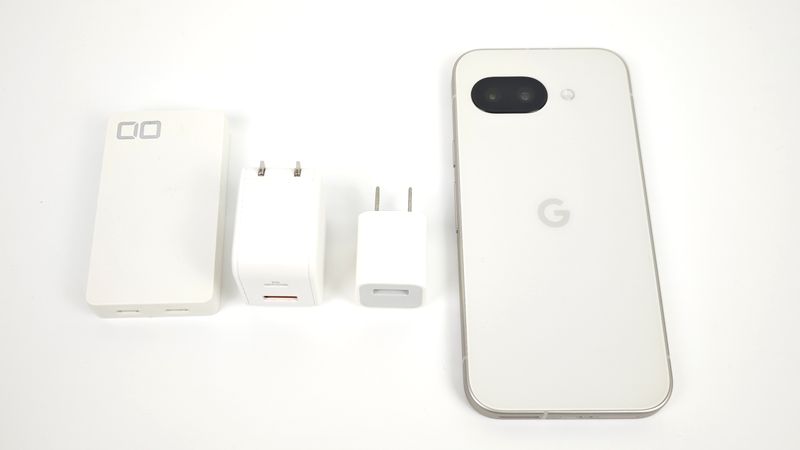 Google Pixel 9a」実機を手持ちの急速充電器で充電してワット数