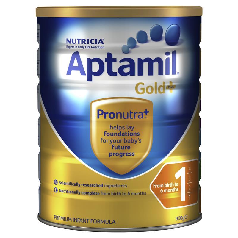 Aptamil Gold+ 1 Infant Formula 0-6 Months 900g