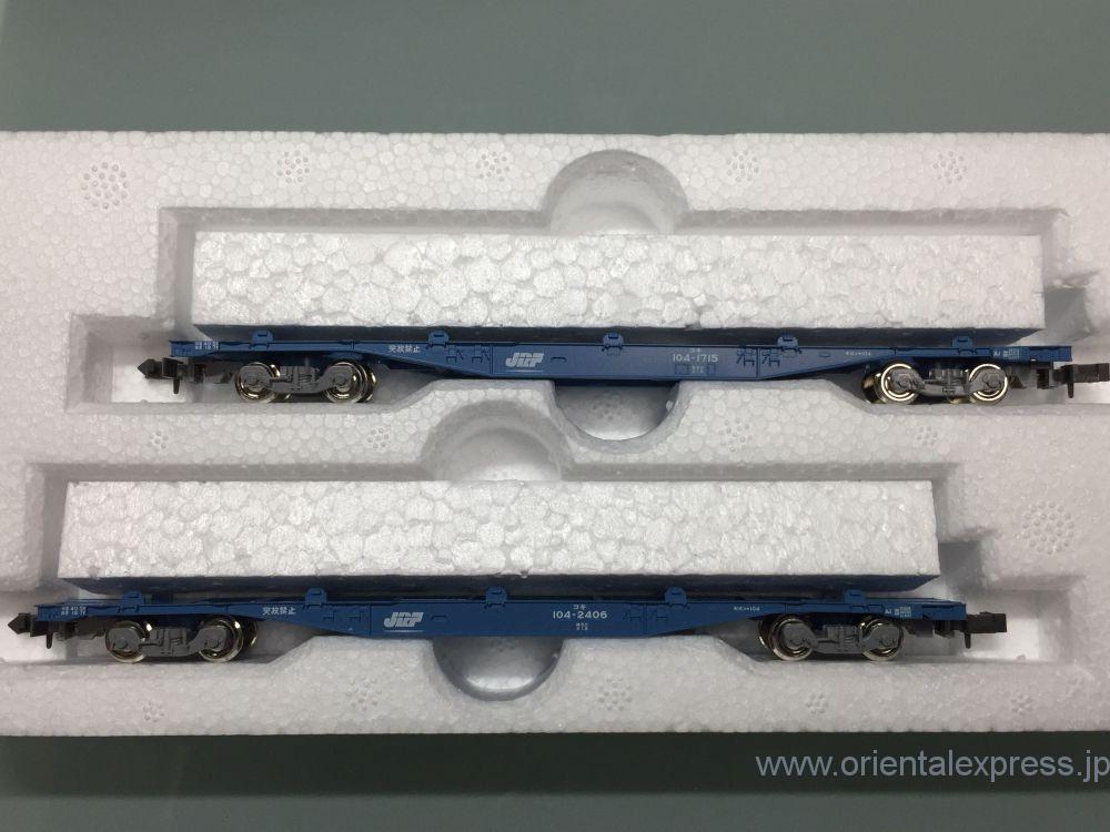 濃いブルー色のコキ104 入線です。 KATO 10-1421 | NGaugeJP - 横濱