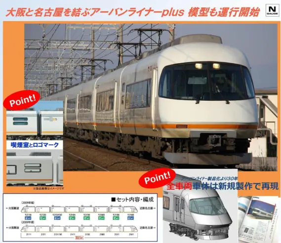 TOMIX 近畿日本鉄道21000系アーバンライナーplusセット 限定品 98988