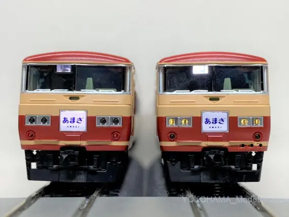 185系200番台「国鉄特急色」OM08編成が入線しました。TOMIX 98691